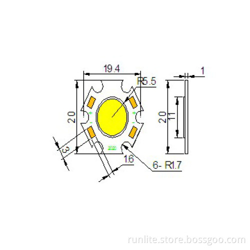 Super Brightness 2020 5W COB White LEDs(LM-80)